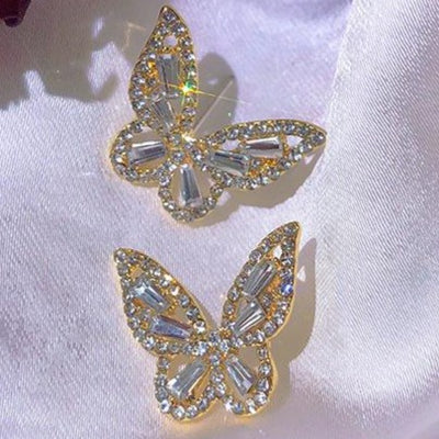 NEW CZ Butterfly Earrings